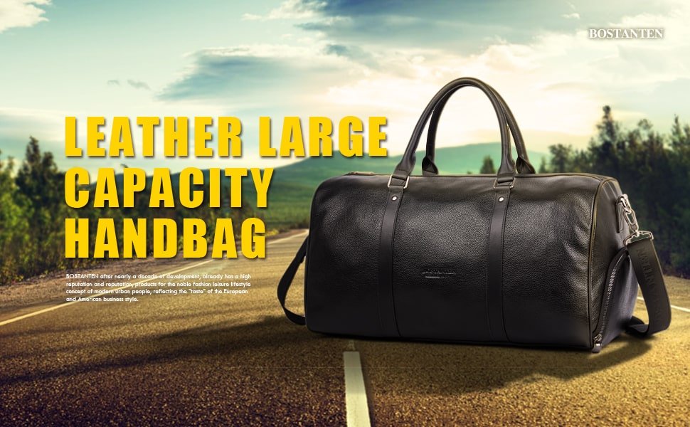 BOSTANTEN Leather Duffel Bag