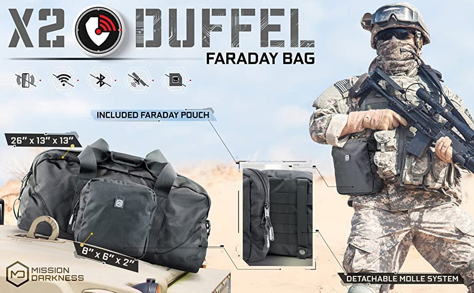 Mission Darkness X2 Faraday Duffel